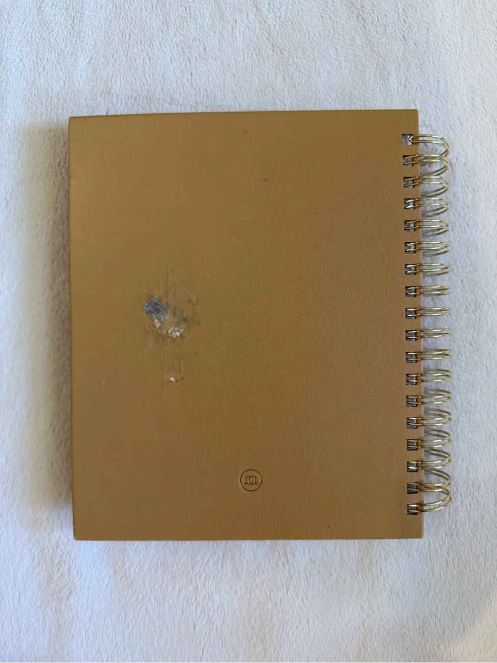 Day Designer Spiral Planner - Carmel Latte Pebble Texture